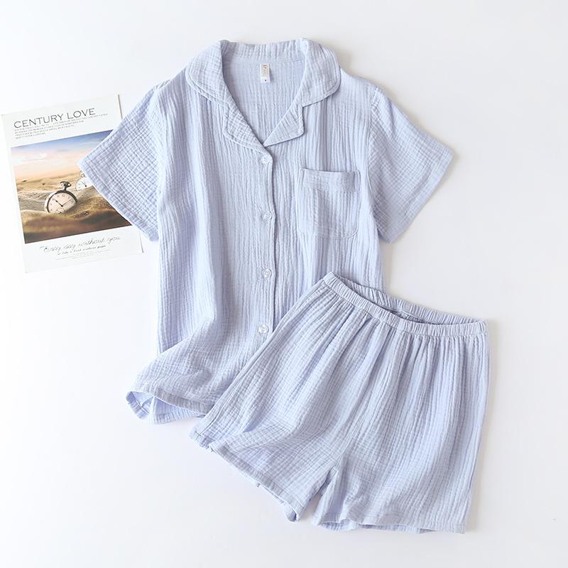 Yazlık Kadın Kısa Kollu Şort Pijama Takımı Kadınlar İçin Günlük Giyim 2 Parça Pijama Seti İnce Uyku Giyimi