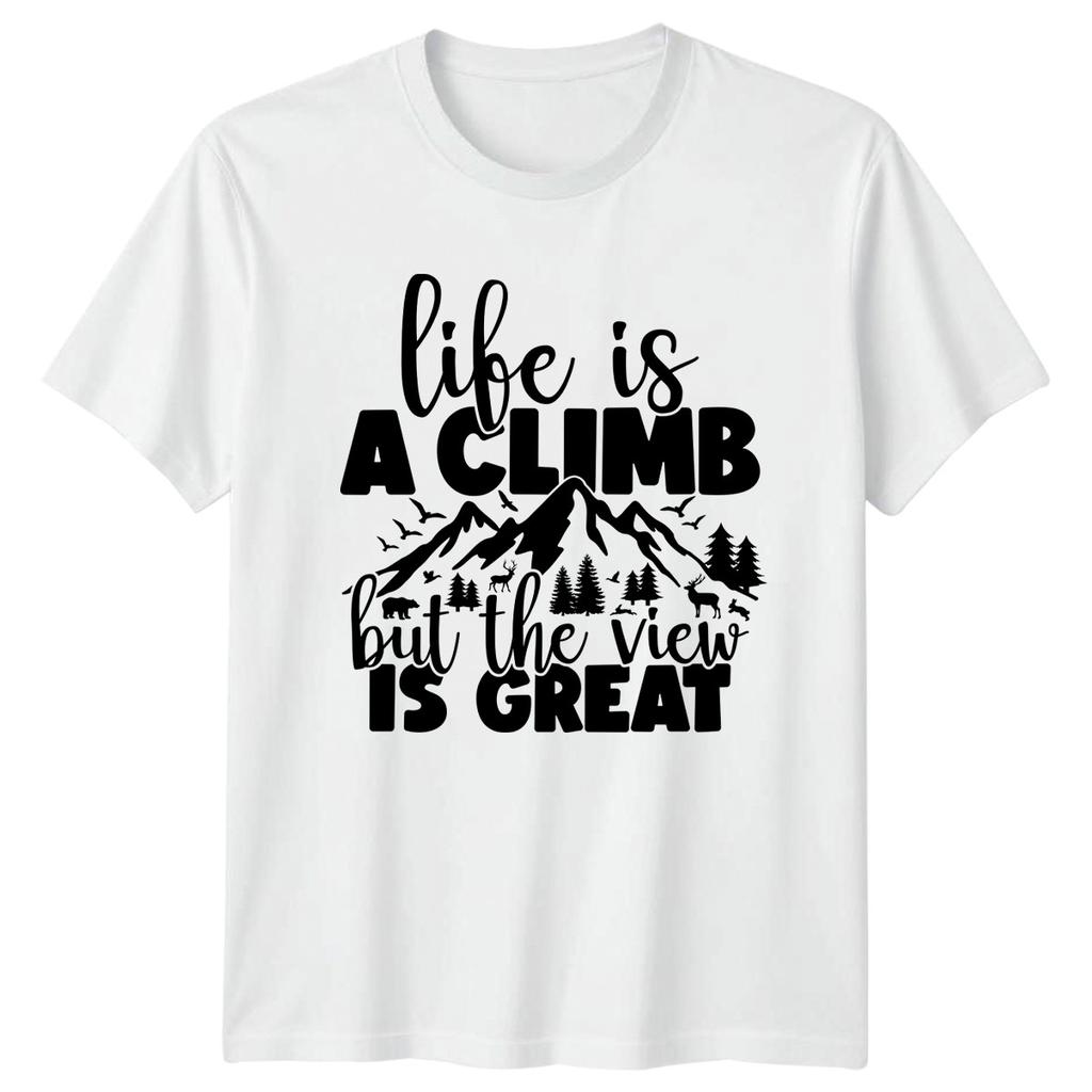 Life Is A Climb But The TShirt Hiking Climbing Birthday Gift For Him And Her