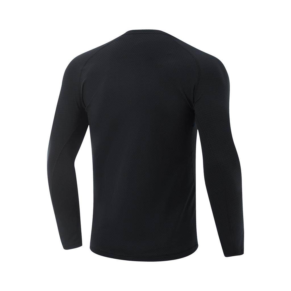 Li Ning Comfortable Casual Versatile Sports Long Sleeve Knit Top Men Tops Black AUDV033-1