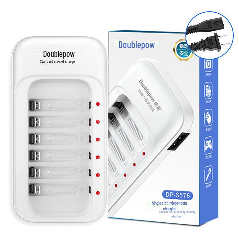 6-Slot AA/AAA Charger for 1.2V NiMH Rechargeable Batteries