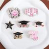 Graduation Cap Brooch Set Elegant Alloy Hat Lapel Pins Graduation Hat Pin For 2025 Graduate Women Celebrations