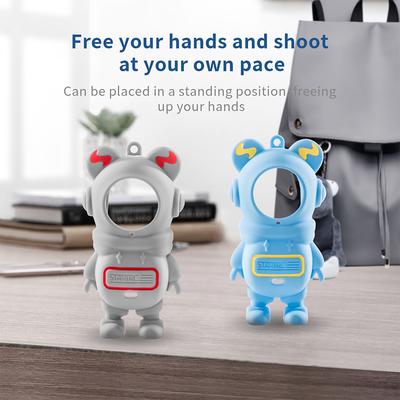 For Insta360 GO 3 Camera Silicone Case Spaceman Silicone Protective Cover Scratchproof Cartoon Silicone Case with Anti-Lost Rope