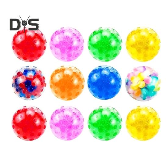

12 шт. Сенсорна іграшка для дітей, дорослих, портативна м’яка для подорожей, м’яка TPR, заспокійлива, барвиста іграшка-непосида, заповнена бісером. Round