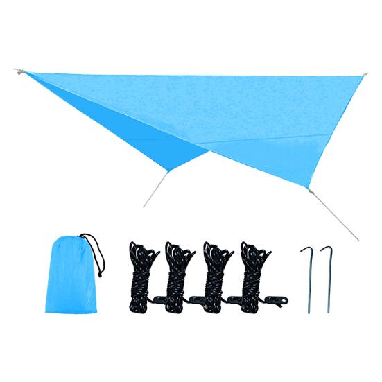 1 sada venkovního baldachýnu, bezpečný, vodotěsný, velký prostor odolný proti roztržení proti UV záření, postříbřený stan na kempování