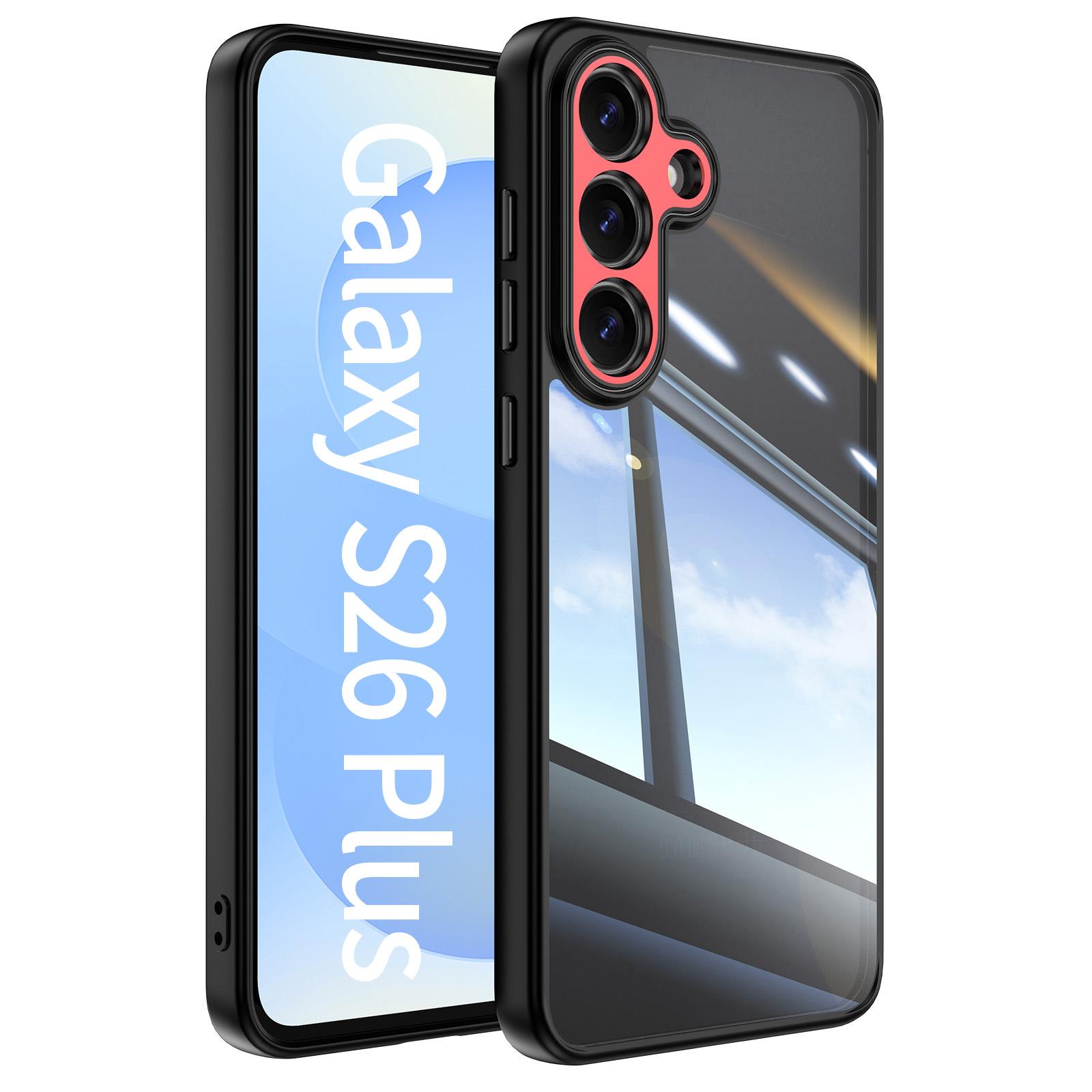 

Прозрачный чехол-броня для Samsung S26 S25 S24 S23 Ultra Plus FE A57 A37 A17 A07 A56 A36 A26 A16 Защитная крышка со стеклом для объектива Galaxy S25 FE