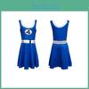 Fantastic Four Invisible Woman Costume For Halloween Cosplay With Milk Silk Fabric For Teens