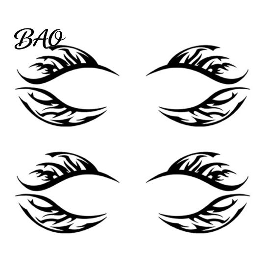 Ghostly Eye Decorations 2 Pairs Halloween Tattoo Stickers, Waterproof Temporary Face Decals with Creative Festival Party Supplies Pumpkin Bat