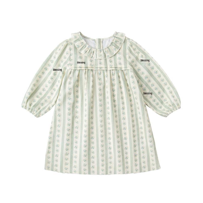 Dudu Family 100% Cotton Floral Girls' Dress