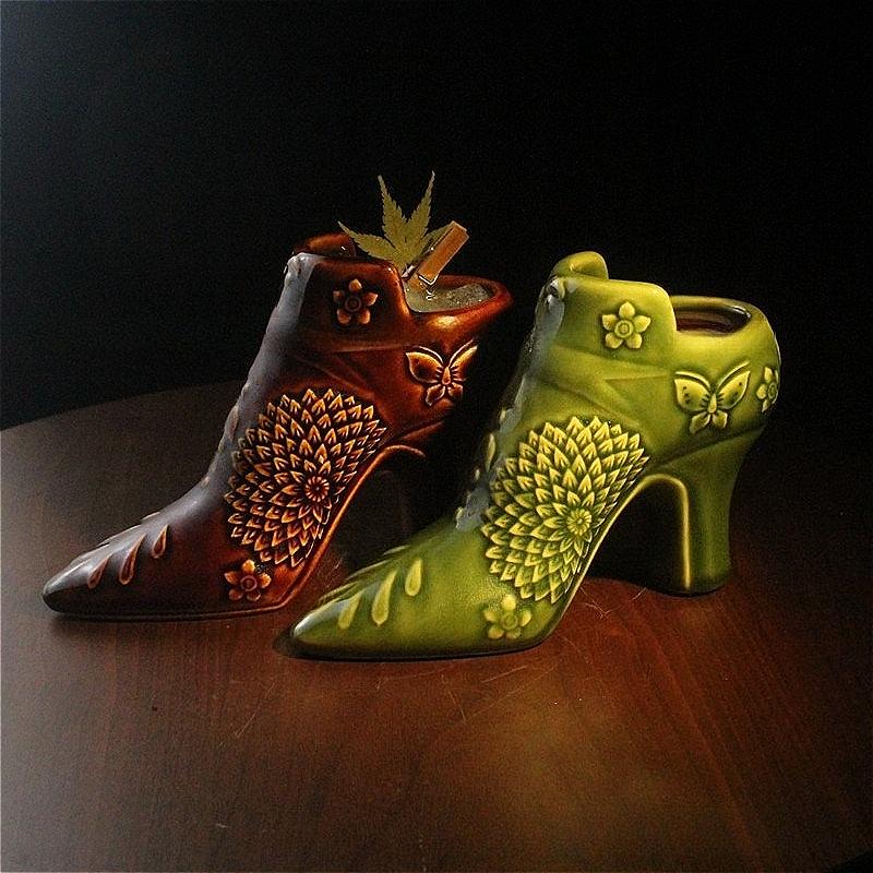 Tiki Cup High Heeled Shoe Shaped Wine Cup Desk Decoration Cute Ornament Desk Decoration Figurines Home Decoration Accessories