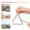 8 Inch Triangle Bell Triangolo with Metal Mallet Idiophone Steel Percussion Children Toddle Kid Rhythm Learning Early