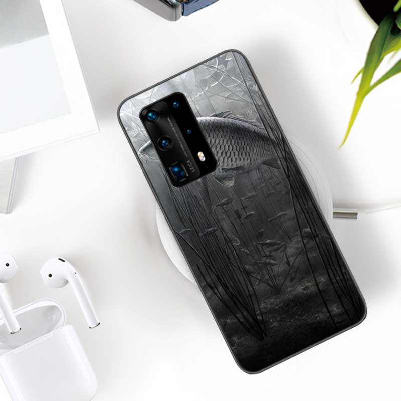 Carp Fishing Fish Soft Clear Phone Case For Huawei P30 Lite P10 P20 P40 P50 Pro Mate 40 Pro 30 20 10 Lite Cover Silicone