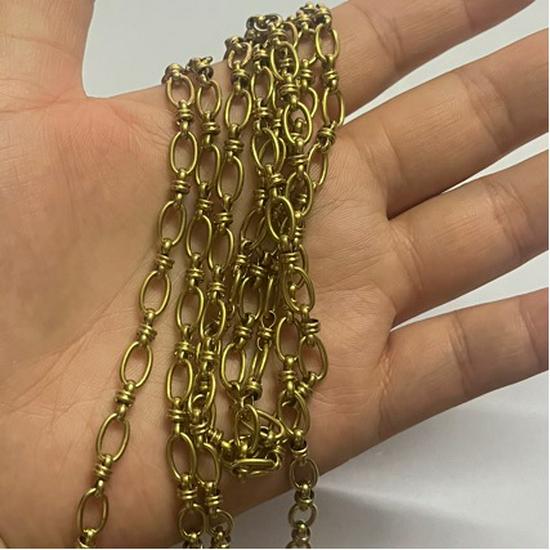 

Handmade Brass Knotted Chain Jewelry: Bracelet, Necklace, Bag, Clothing Accent