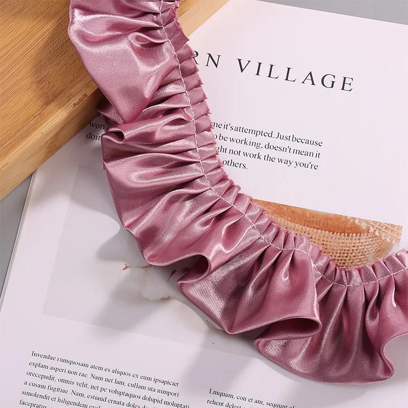 30meter Double Satin Wavy Ribbon leaf 55MM Chroma Colorful Skirt Lace Bows DIY Handmade Hair Accessories Gown Material