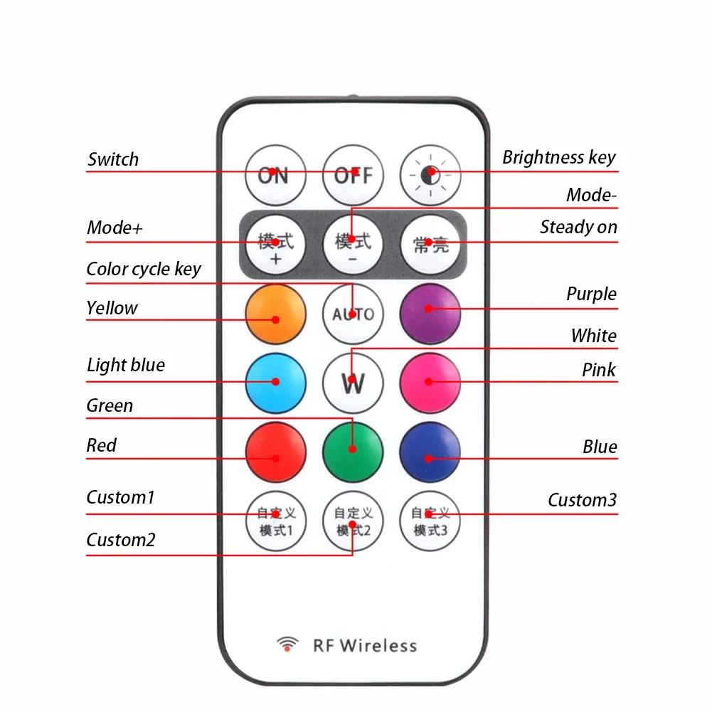 RGB Led Scooter Strobe Lights Bike LED Flash Position Wireless Light Aircraft Airplane Helicopter Warning Lights Accessories