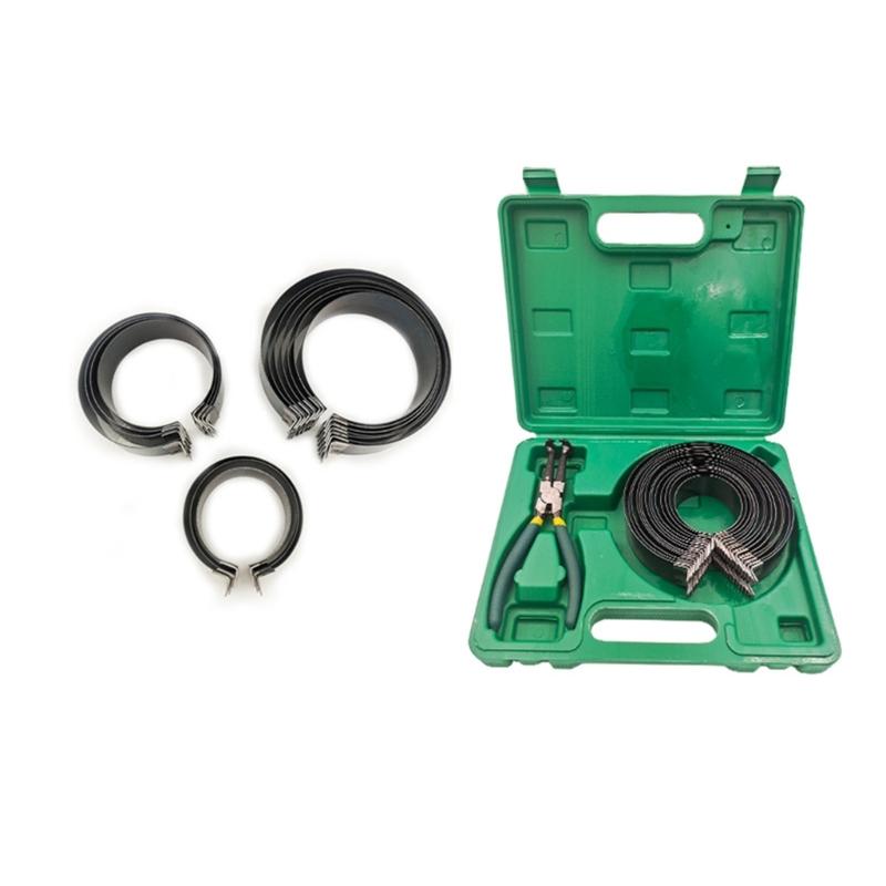 Heavy Duty Steel Piston Coils Pliers Set for Automotive Repair Cylinder Installation with Ergonomic Grip and Storage Box