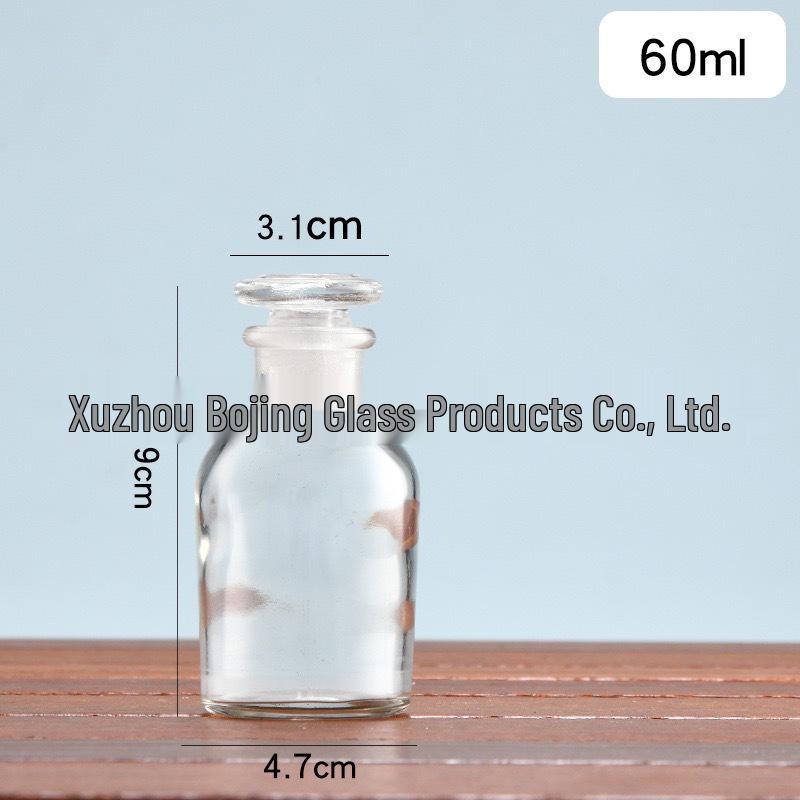 Brown Wide-Mouth 500ml Reagent Bottle with Ground-Glass Stopper