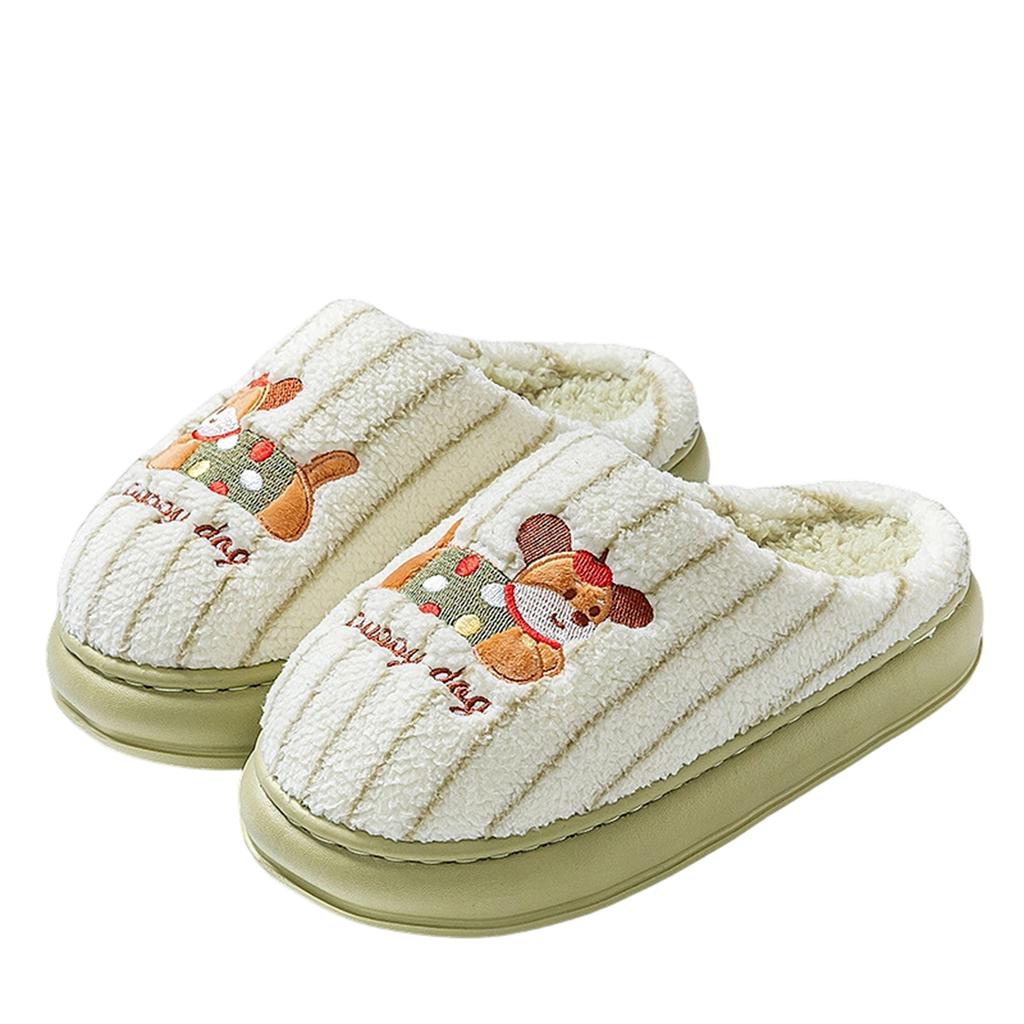 Couple's Indoor Winter Cotton Slippers with Thick, Lightweight and Warm for Home