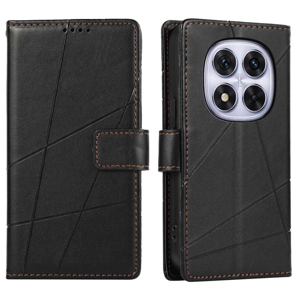 DF-06 For Xiaomi Redmi Note 14 Pro 5G/Poco X7 5G Phone Case Line Imprint Leather Wallet Cover