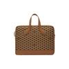 Bally Letter Logo Triangle Flag Print Zipper Leather Shoulder Crossbody Briefcase Men bags Brown 6304548
