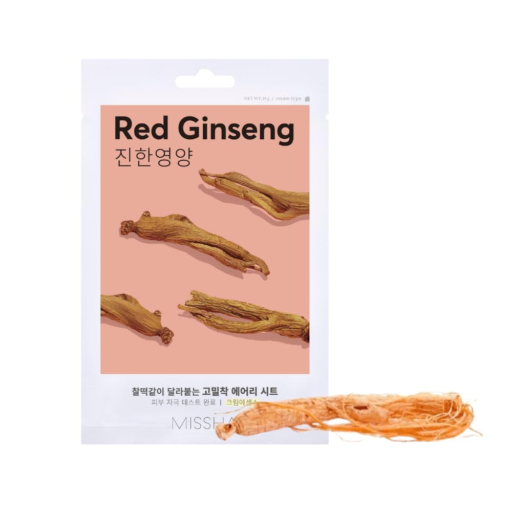 MISSHA Airy Sheet Set Face Mask Mask(R) 10-Piece (Ginseng RG)