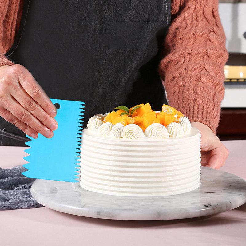 3PCS/Lot Cream Scraper Smoother DIY Cake Decorating Fondant Pastry Cutters Molds Kitchen Scrapers Baking Spatulas Tools