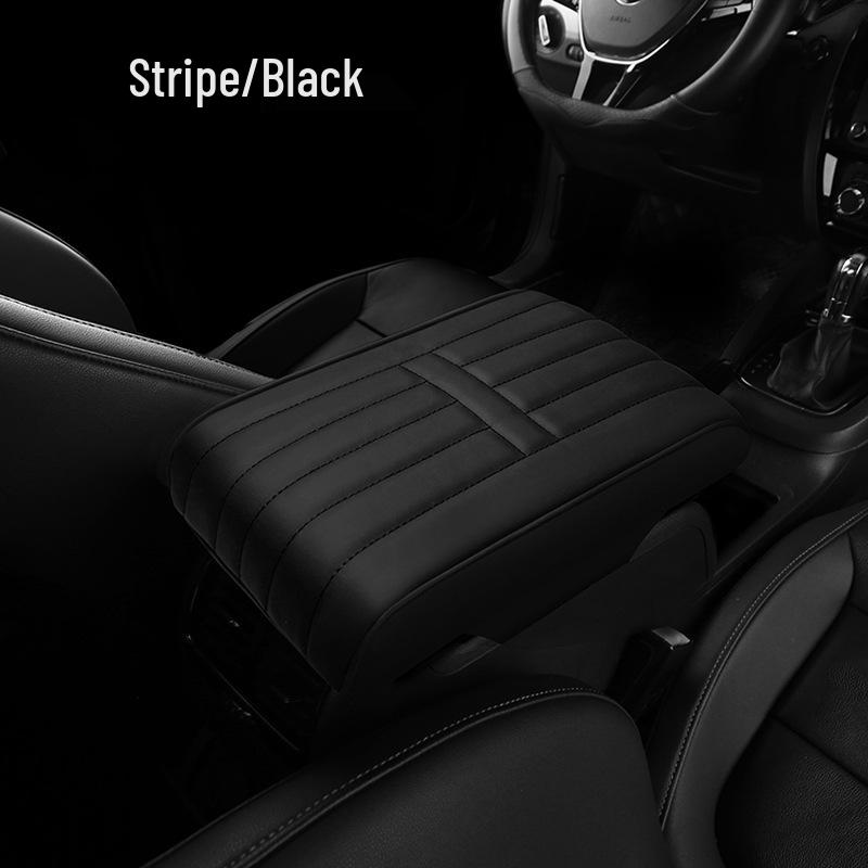 Diamond Quilted Nappa Leather Car Armrest Pad with Memory Foam