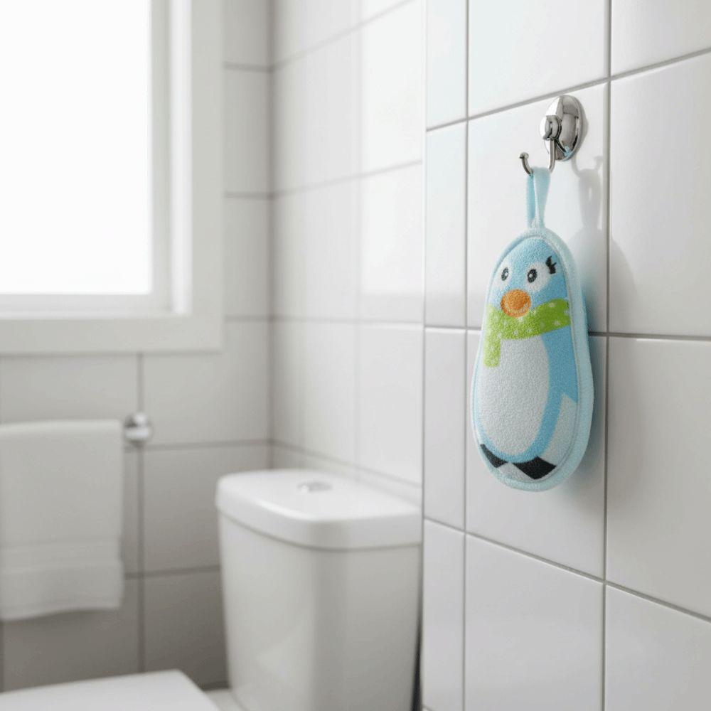 Hanging Design Baby Bath Sponge Soft Infant Wash Ball Infant Bath Cleaning Brush  Infant Bathing