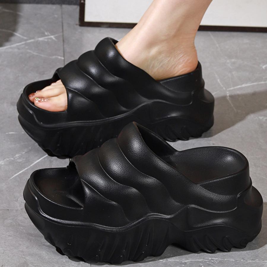 

Женские сандалии на платформе-клине - Летний стиль 2025, Нескользящая подошва, Дизайн с одним ремешком, увеличивающий рост 36-37