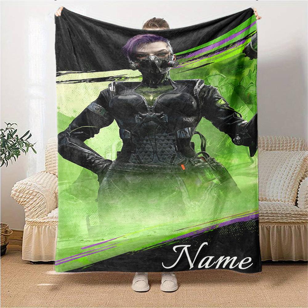 Custom Name "Nighttime Soldier Silhouette" Blanket for Couch & Bed, Plush Cozy Fuzzy Blanket Super Soft & Warm Blankets for Fall and Winter. 0908131