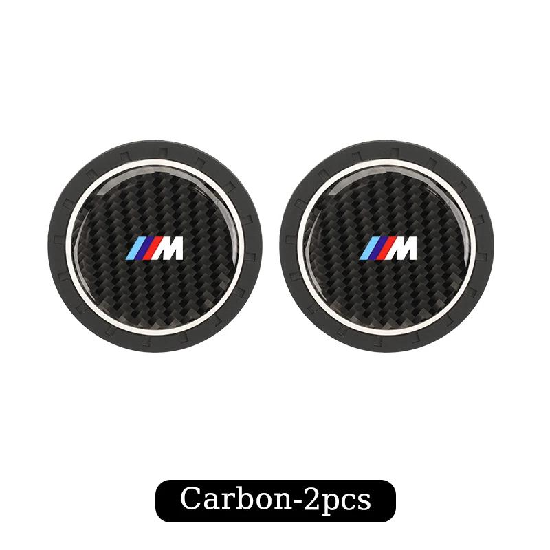 Nouveau 2 PCS Porte-gobelet intérieur de voiture Tapis pour tasse d'eau Tapis étanche Pour BMW M Performance Série 1 2 3 4 5 7 X2 X3 X4 X5 X6 X7 M2 M3