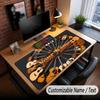Music Guitar Theme Custom Mouse Pad Personalized With Name Text Customized Desk Mat For Office Home Decor