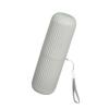 Leak-Resistant Portable Toothbrush Container with Integrated Mouthwash Cup and Secure Toothpaste Storage for Daily Commutes