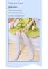 Plus Size White Dance Socks with Butterfly Gusset - Cat Paw Design for Practice and Students