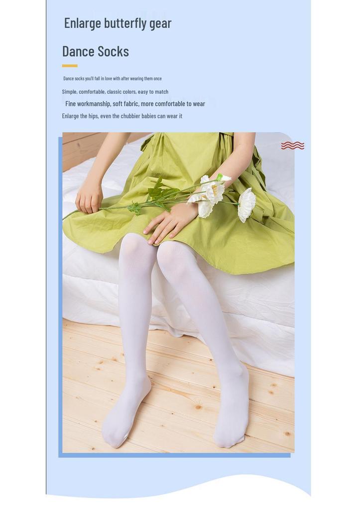 Plus Size White Dance Socks with Butterfly Gusset - Cat Paw Design for Practice and Students