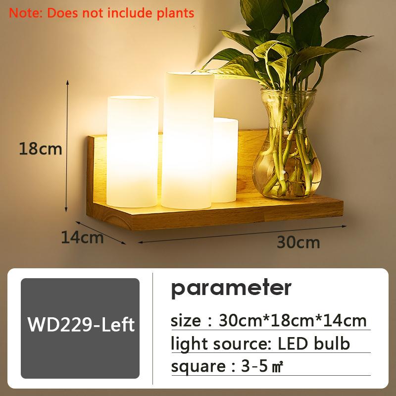 Simple Modern Sconce Wall Light Nordic Living Bedroom Foyer Reading Wood Lighting Bedside Aisle Home Indoor Background Wall Lamp