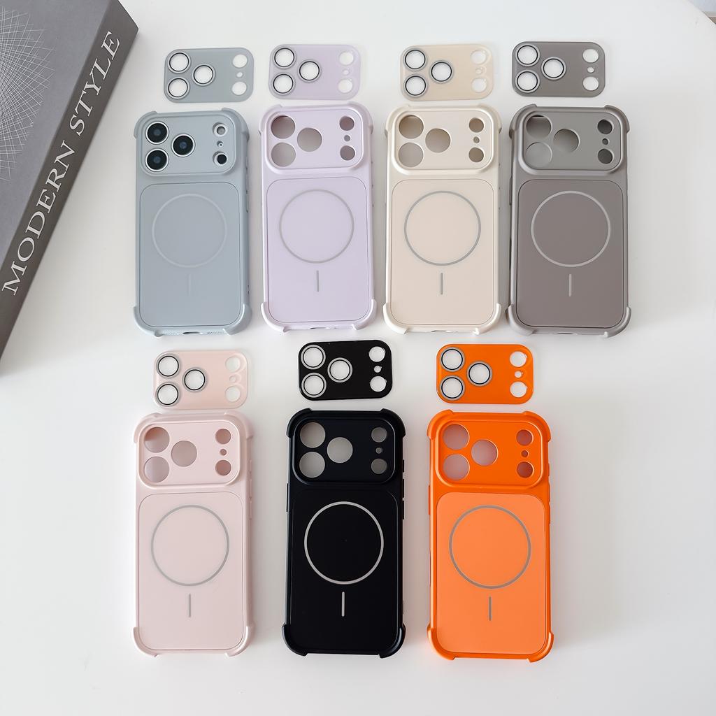For Magsafe Magnetic Shockproof Silicone Bumper Phone Case For iPhone 17 Air 16 15 14 13 12 Pro Max Matte Hard PC Back Cover