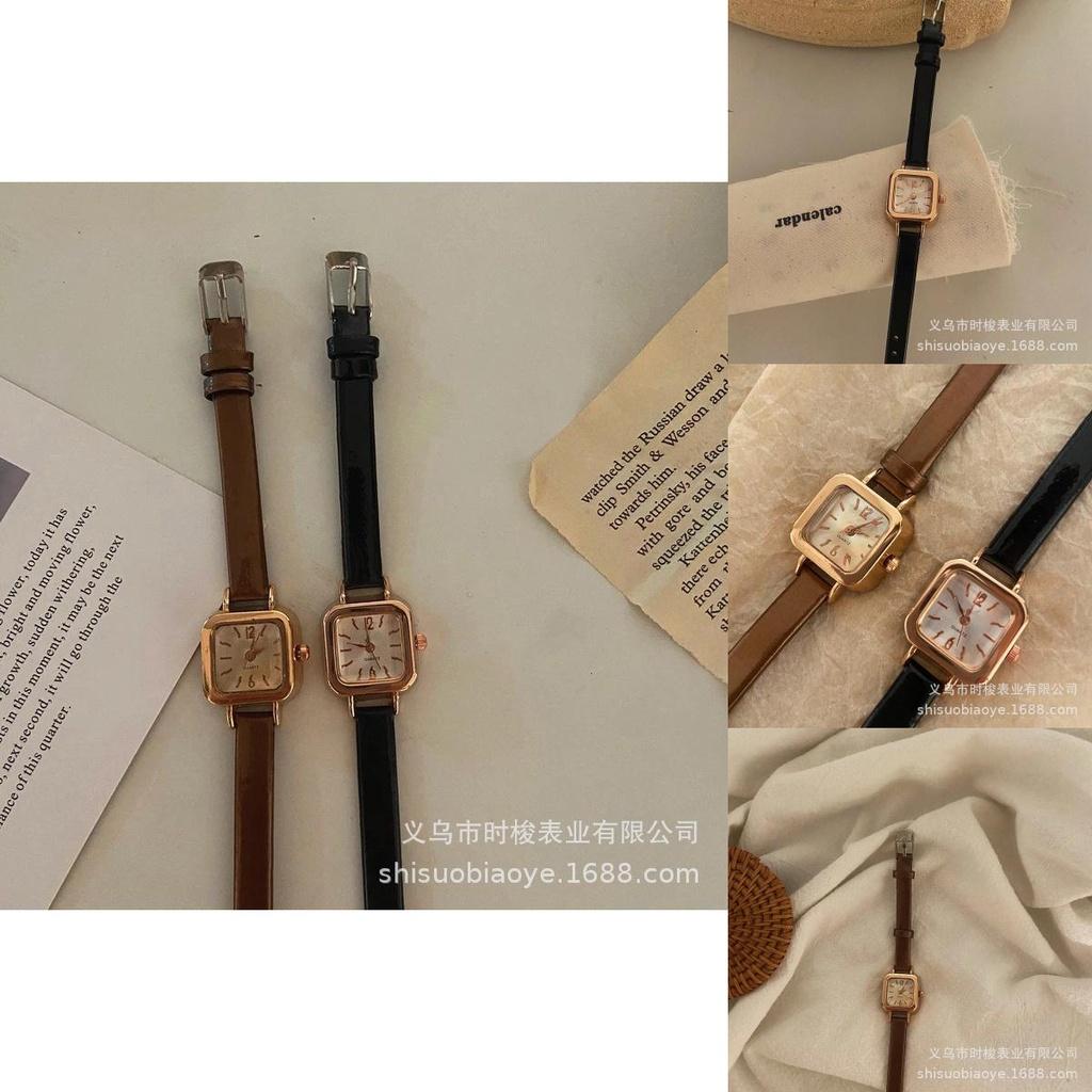 Modern Ins Korean Style Small Square Sugar Student Womens Watch With Chic Design Thin Strap