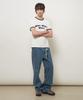 GENERALIDEA Man Whee Lettering Ringer Tee [White] / Gf2Mts011