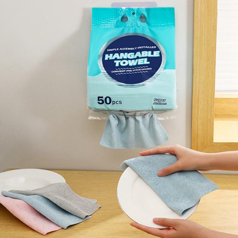 50 Sheets Per Bag Super Absorbent Hangable Towel Pull-Out Kitchen Scouring Pad
