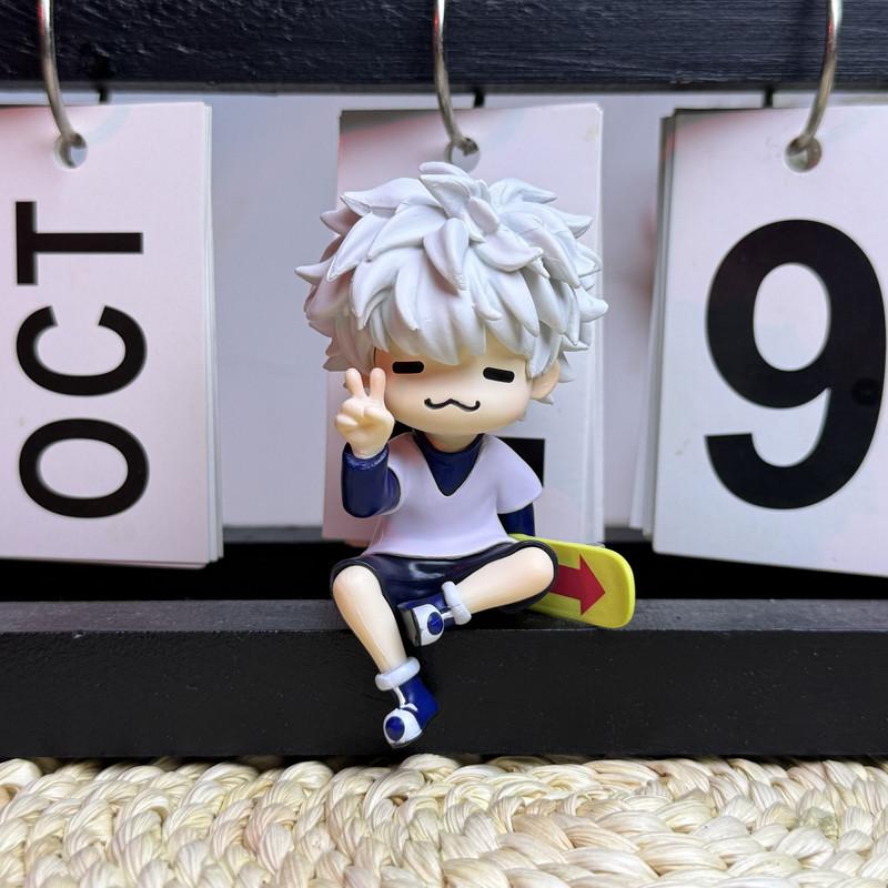 Cute Chibi Killua Zoldyck Hunter X Hunter Cat Style Figure Anime Mini Statue Desktop Ornament Collectible Model Birthday Gift