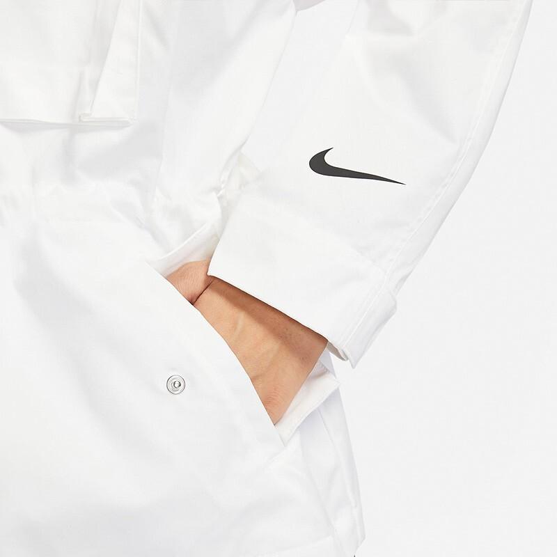 Nike Essentials M65 Loose-Fit Sport Jacket with Cinched Waist & Stand-Up Collar Women Jackets White DD5986-100