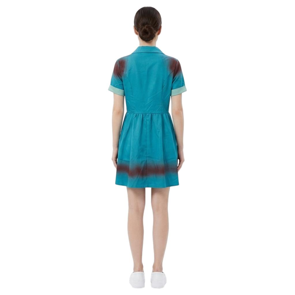Adult Halloween Nurse Costume Set Includes Dress Apron and Cap Suitable for Role Play and Themed Events Party Outfit