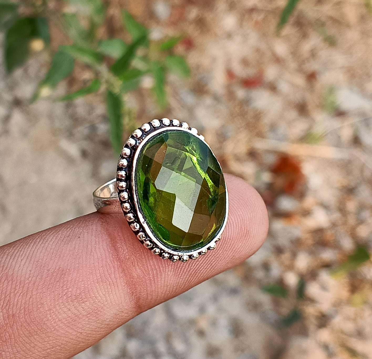 

Подарочное кольцо ручной работы с драгоценным камнем Паридот Топаз, стерлинговое серебро 925 пробы, размер 8, ювелирные изделия HNR-R2-R188