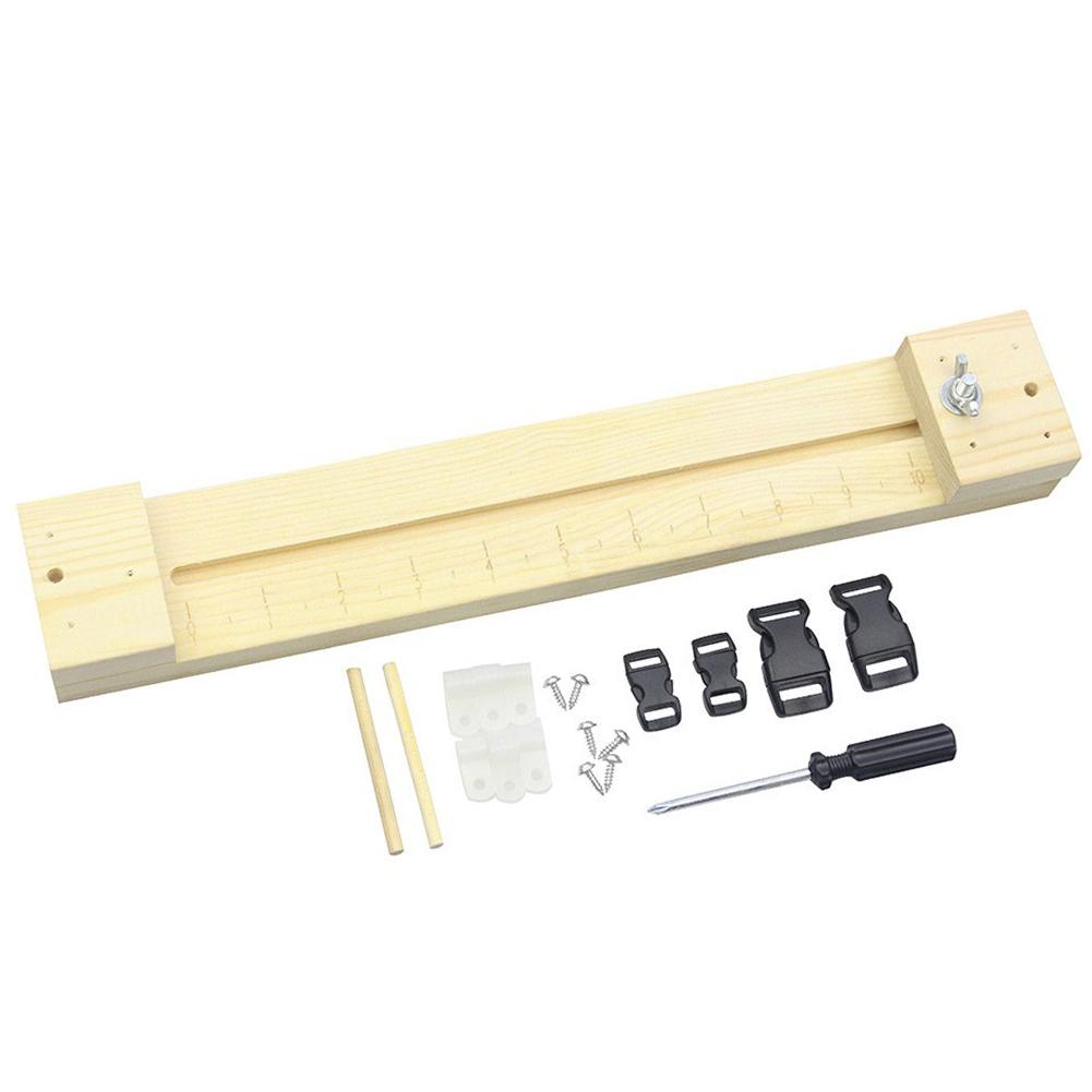 2 Styles Wood Material DIY Bracelet Knitting Tool Jig Bracelet Maker Wood Paracord Making Wristband Knitting Tool