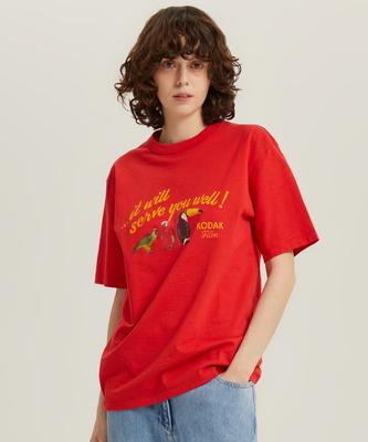 KODAK Rgb Cotton Graphic Short Sleeve T-Shirt Red