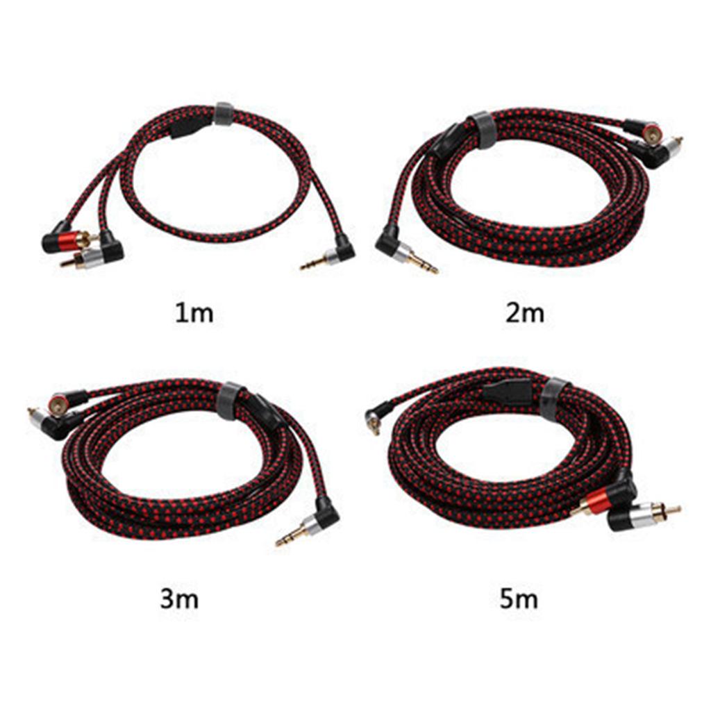 3.5mm RCA Male Connector Jacks Stereo Cable Y Plug to 2 RCA Male Adapter 3.5 Music Socket Connector to Headphone