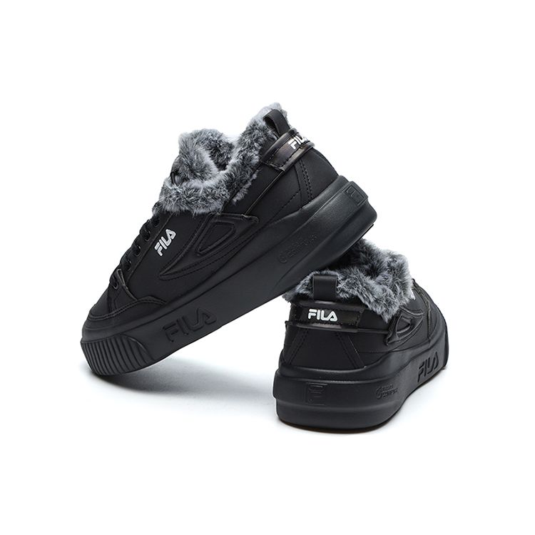 FILA Fashion Court Tara We Synthetic Leather Fleece Sports Comfort Low-Top Sneakers Women sneakers Black F12W144315FBK