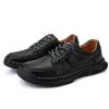 Classic Men Casual Handmade Casual Leather Sneakers Outdoor Antiskid Running Safety Comfort Driving Shoe Soft Board Walking Shoe