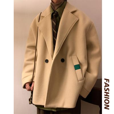 Winter New Men'S Thick Retro Loose Oversized High-End Trendy Brand Casual Suit Jacket Japanese Woolen Suit