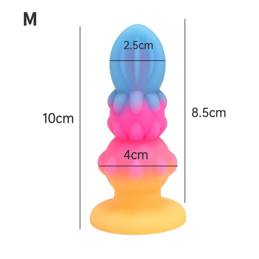 Luminous Anal Plug Dildos Butt Plug With Suction Cup Sex Tool Adult Silicone Dildo Anal Dilator Sex Toys
